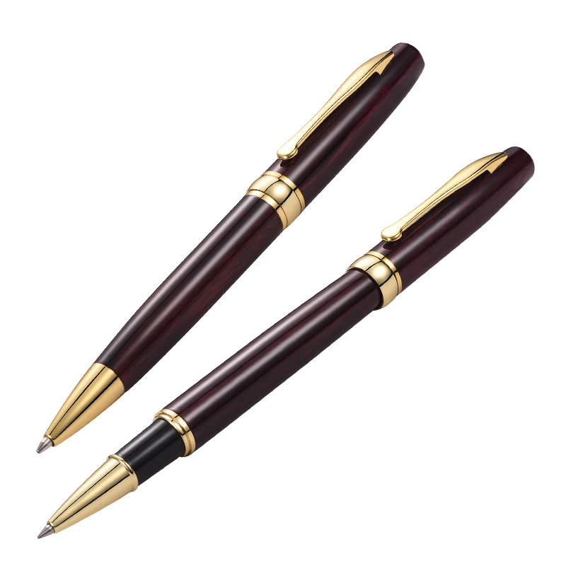 

Модный дизайн брендовая Красная деревянная цветная металлическая шариковая ручка для мужчин Подпись подарочная ручка купить 2 отправить подарок