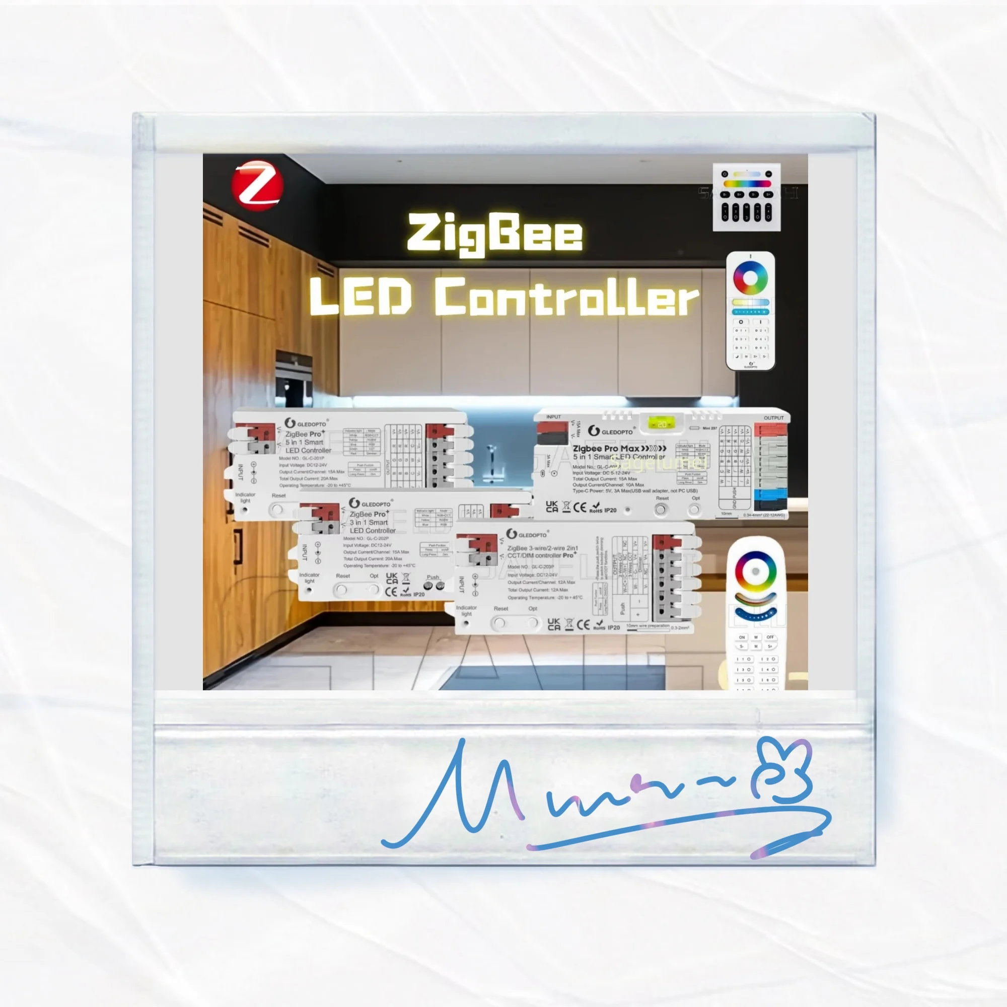 GLEDOPTO GL-C-201P/202P/203/601P 5 in 1 ZigBee 3.0 Pro+ LED Controller RGB CCT RGBW RGBCCT Strip Light  Smart APP Voice Control