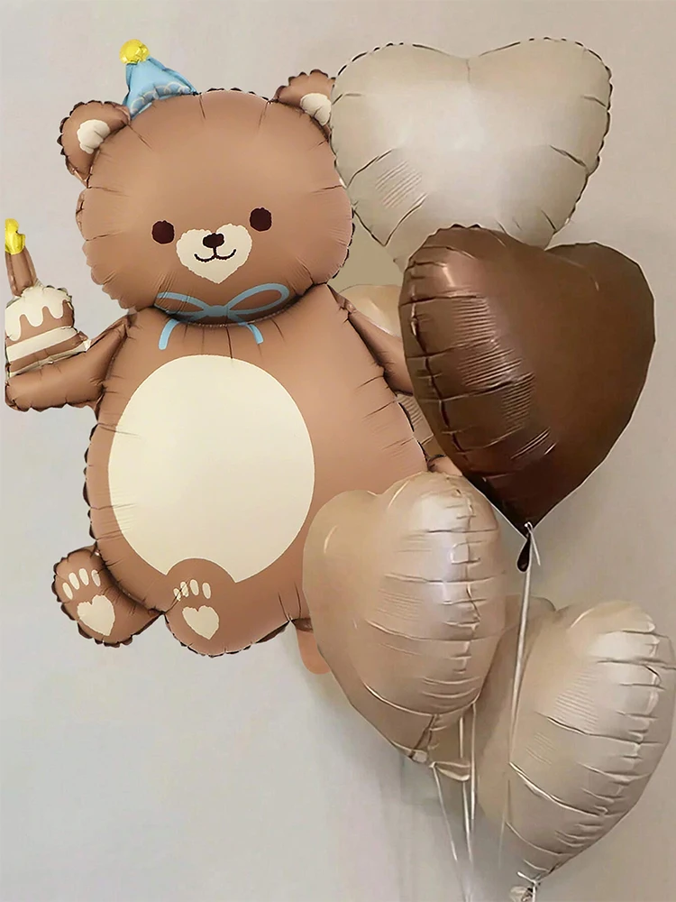 【セール中】1 ピース/6 個マット誕生日ヒグマレトロラブバルーンセット誕生日パーティー赤ちゃん洗礼パーティーの装飾用品に最適