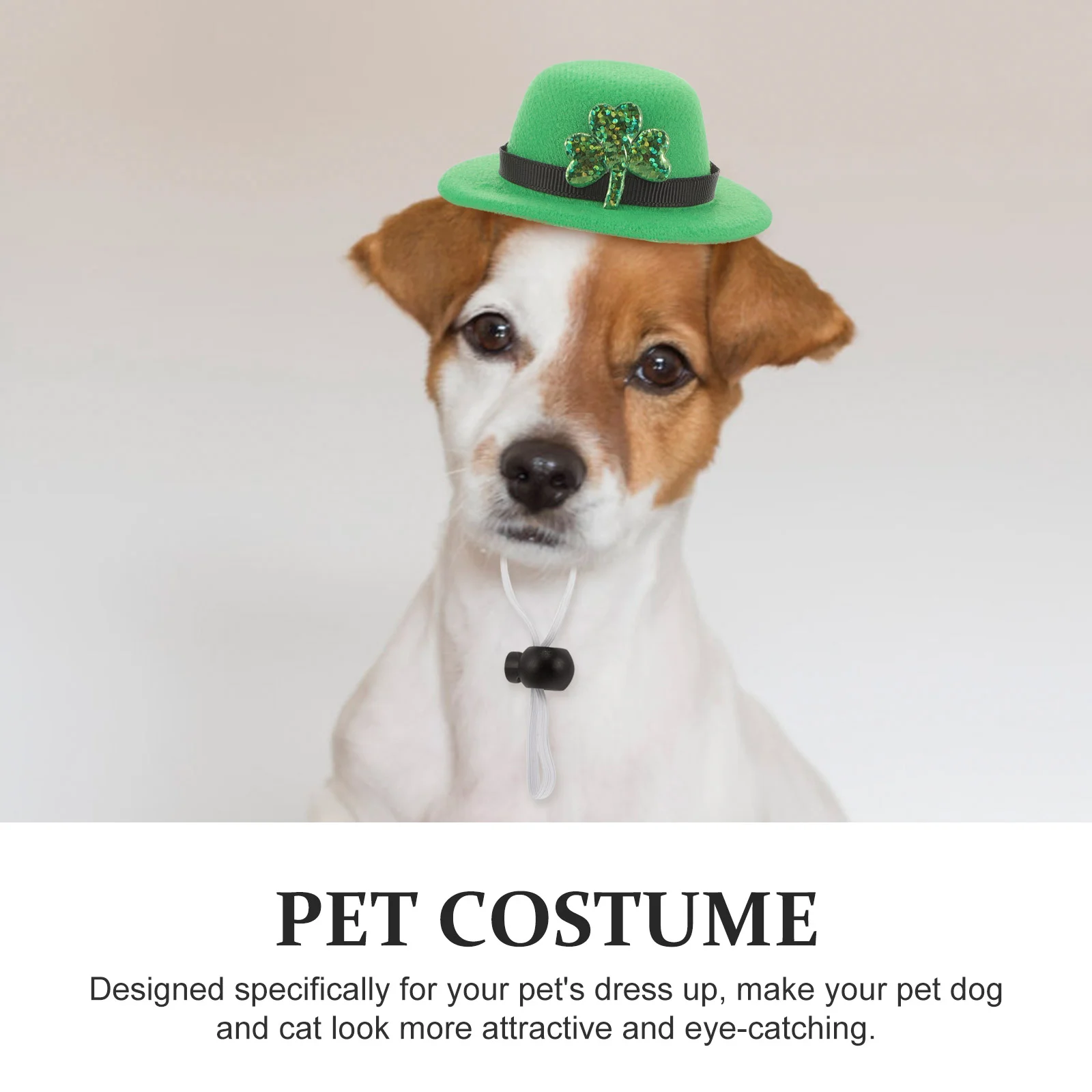 Pet Hat and Tie Set Dog Top Small St Patricks Day Costume Bow Collar Polyester Accessories for Cute