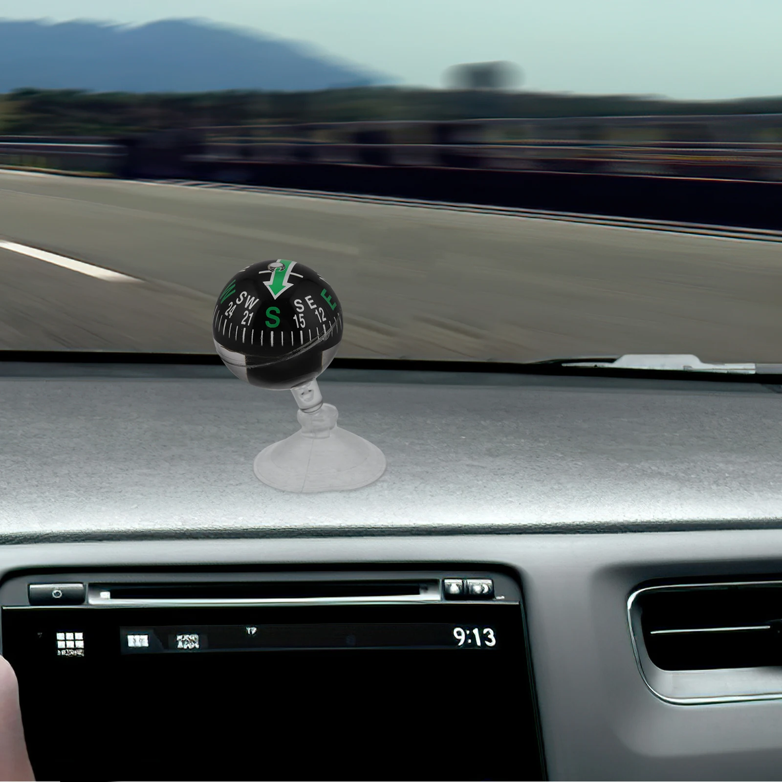 

Car Compass 38mm Suction Cup Windshield Dashboard Portable Mini Ocean Boat Direction Guide Travel
