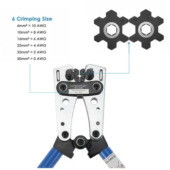 1台6-50mm² HX-50B電線電瓶電纜接線端子壓接鉗壓接工具 10 最佳銷售 電纜壓接鉗 - №7