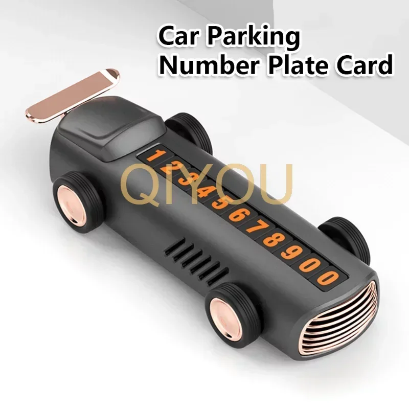 

Creative Car-styling Temporary Parking Phone Number Plate Card Stop Parking Sign Hidden Fluorescent Number Aromatherapy Holder