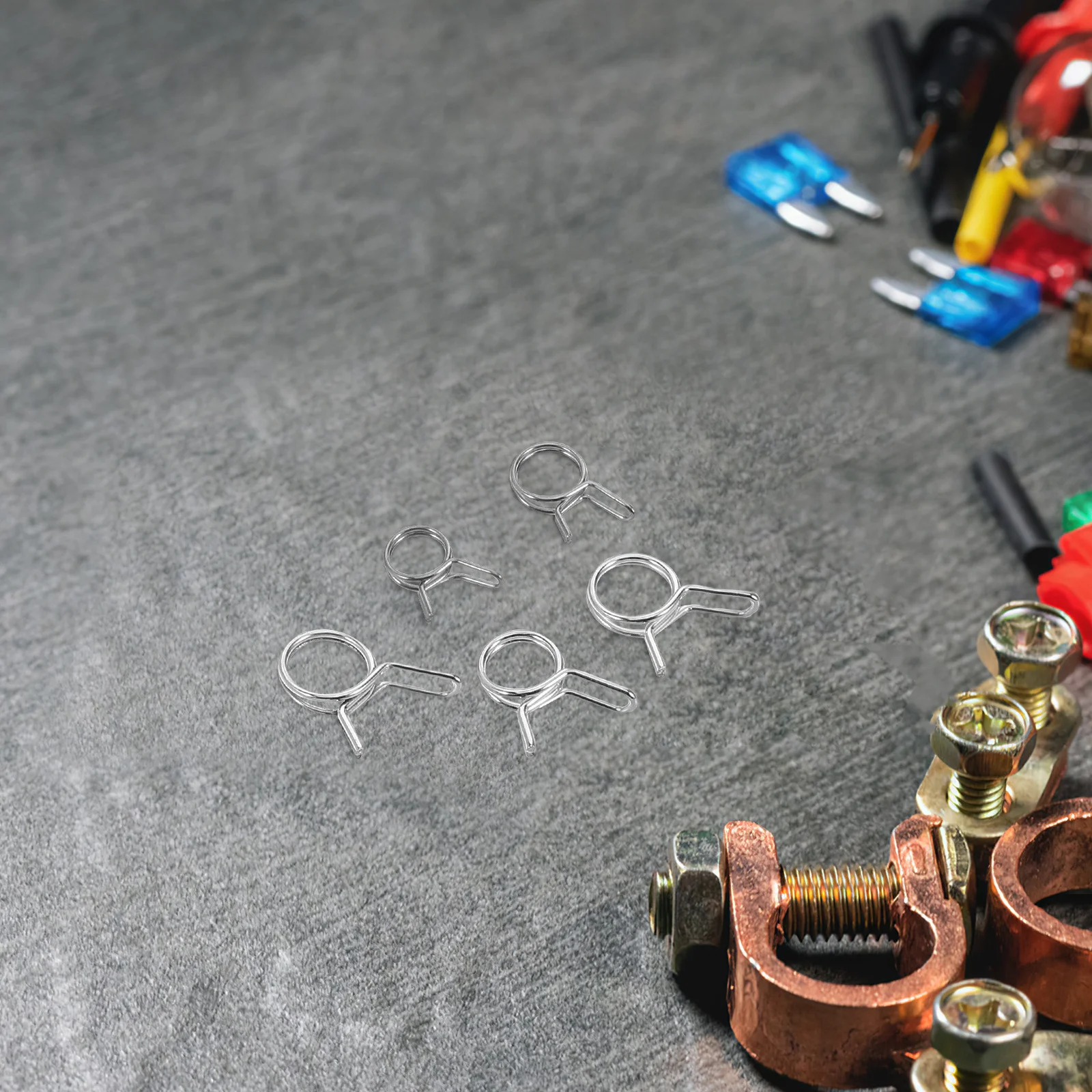 

100Pcs Double Wire Hose Clamps Stainless Steel Spring Type Fasteners for Gas Lines Vacuum Tubes Irrigation Wire Spring Clamp