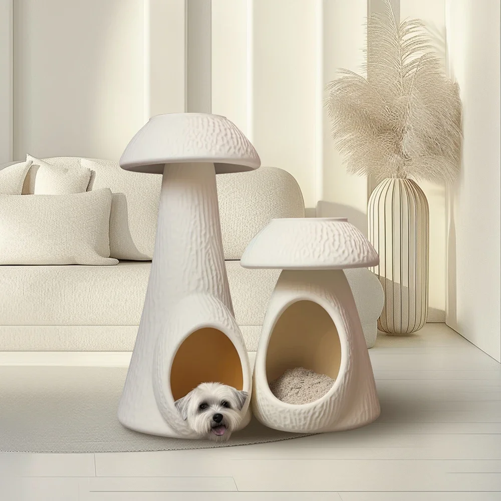 Mushroom shaped Cat House Modern Luxury Pet Furniture OEM/ODM Cat Beds