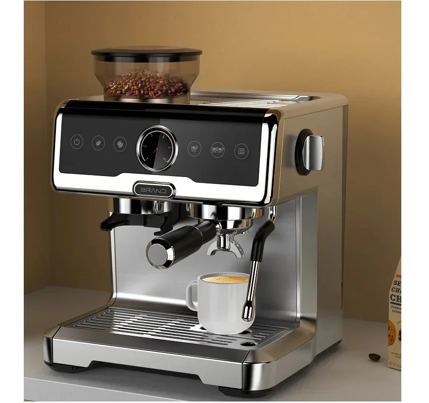 

-Stainless Steel 19 Bar Pressure Espresso Coffee Machine With Powerful Forthing System To Make Cappuccino And Latter