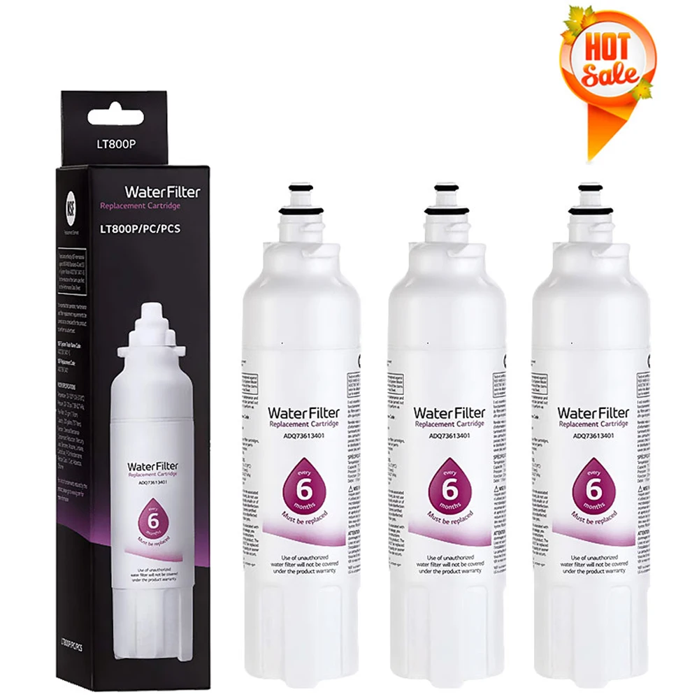 LG-Frigorífico Água Purificador Filtro, elemento de substituição, LT800P, ADQ73613401, ADQ73613408 ou ADQ75795104