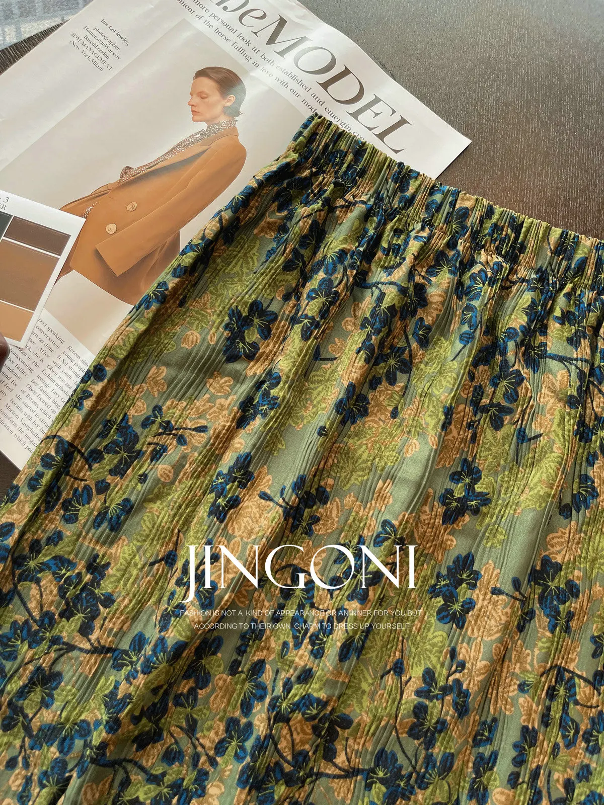 Floral Pleated Skirt Y2k Women Clothing 2024 Woman Autumn Trend Korean Style Vintage Elegant Lolita A Line Long Boho Balloon New