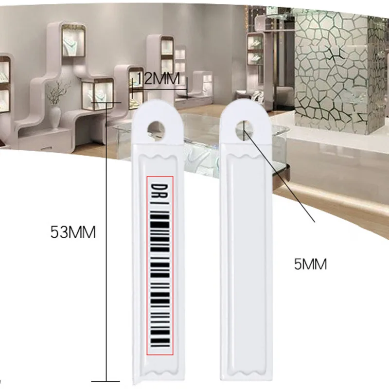 Imagem -04 - Jóias Pendurado Etiqueta de Segurança Rígida Tag Etiqueta Macia Anti Roubo com Buracos 58khz Eas am dr 500 Pcs