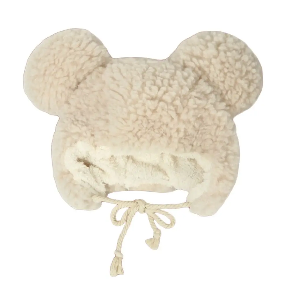 

Fashion Cute Bear Ears Bomber Hats Cashmere Velvet Lining Winter Hat Ear Protection Fluffy Cycling Cap for Women