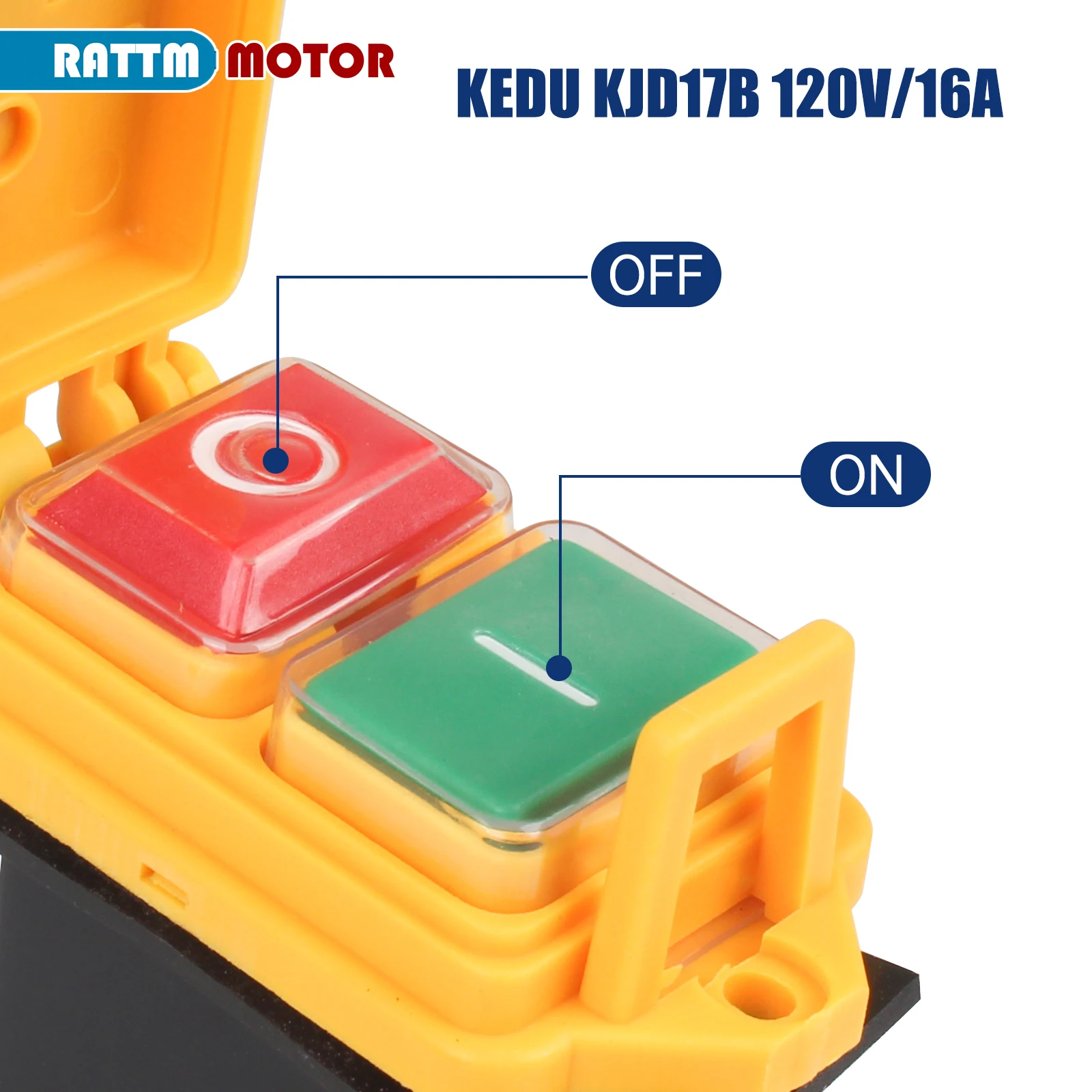 เครื่องกลึงขนาดเล็กอุปกรณ์เสริม KJD17B/1-2 4 PIN สวิตช์หยุดฉุกเฉิน ON-OFF Momentary รีเซ็ต Push ปุ่ม