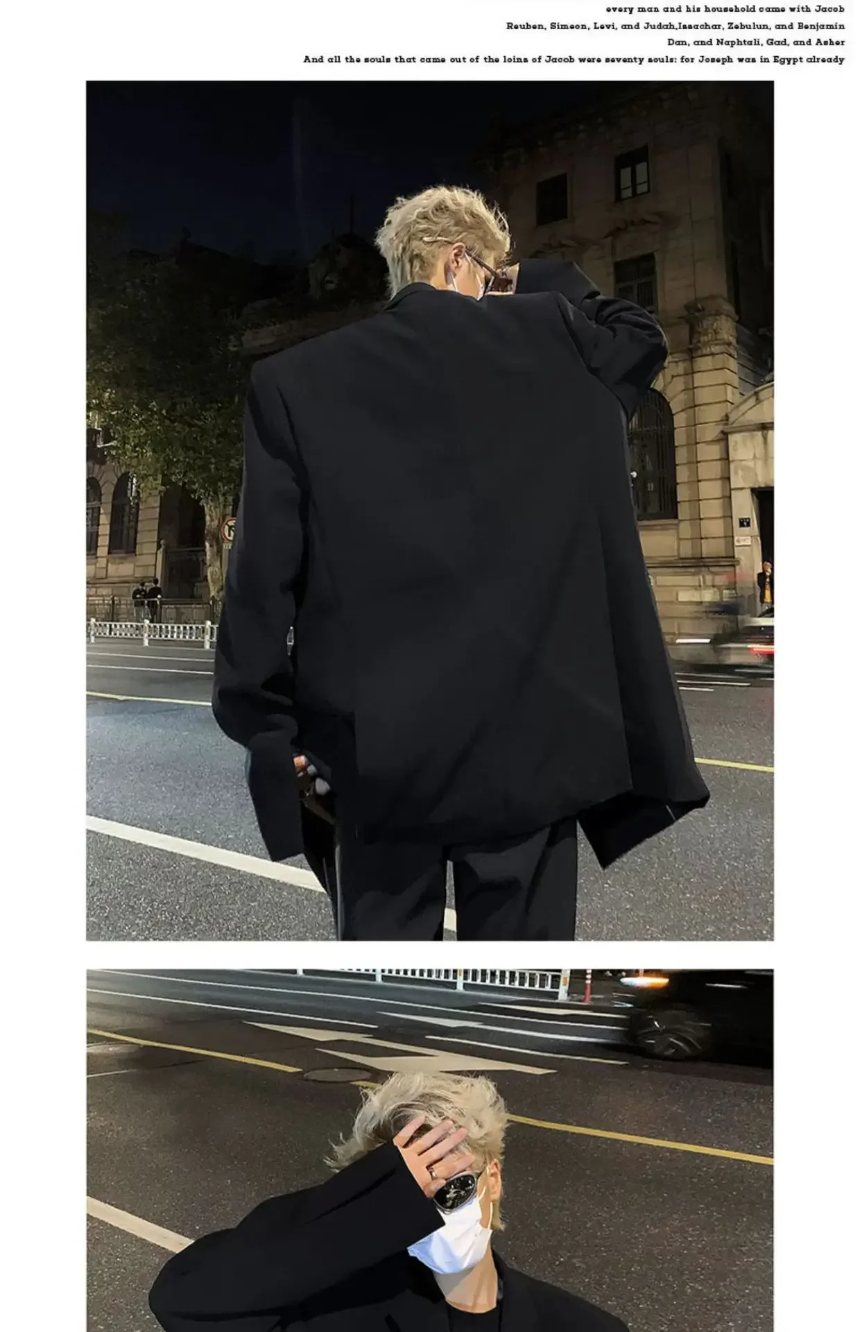 LIBIELIY American High Street Harbor Style Men Suit Coat Loose Button Cardigan Blazer Solid Color Pocket Business Jacket Men Clo