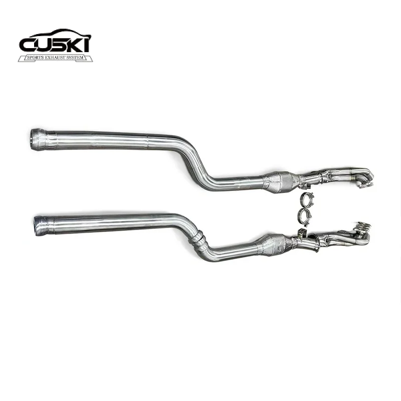 

Тестовая труба с высоким расходом без кота, водосточная труба для Mercedes-Benz c63 w204, качественная модификация выхлопной системы автомобиля из нержавеющей стали