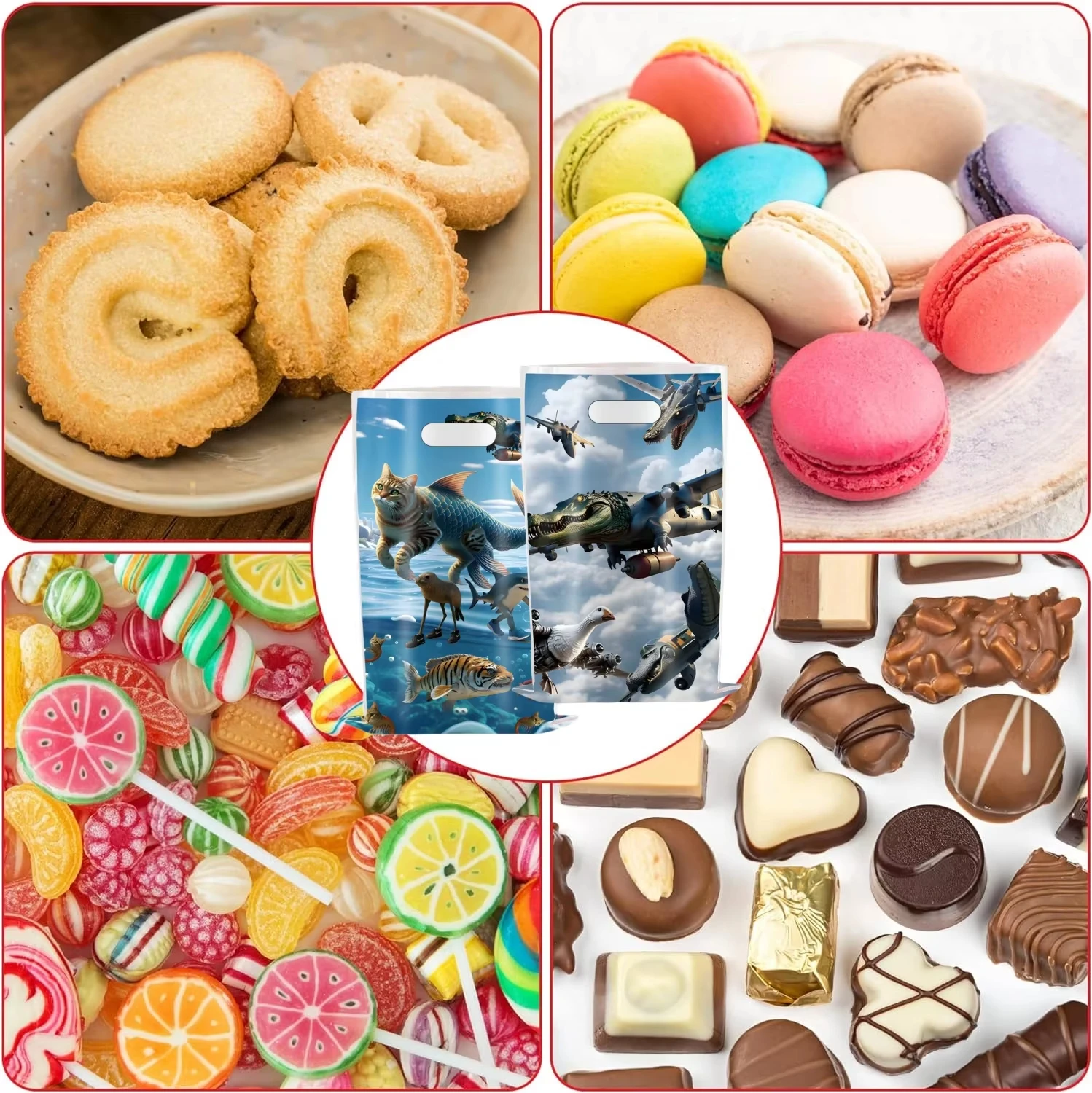 10/20/30 قطعة تونغ تونغ صحور ترالالو موضوع حقائب للهدايا حفلة الحسنات حزمة الوجبات الخفيفة والحلوى لوازم الحفلات العودة إلى الحقائب المدرسية #2