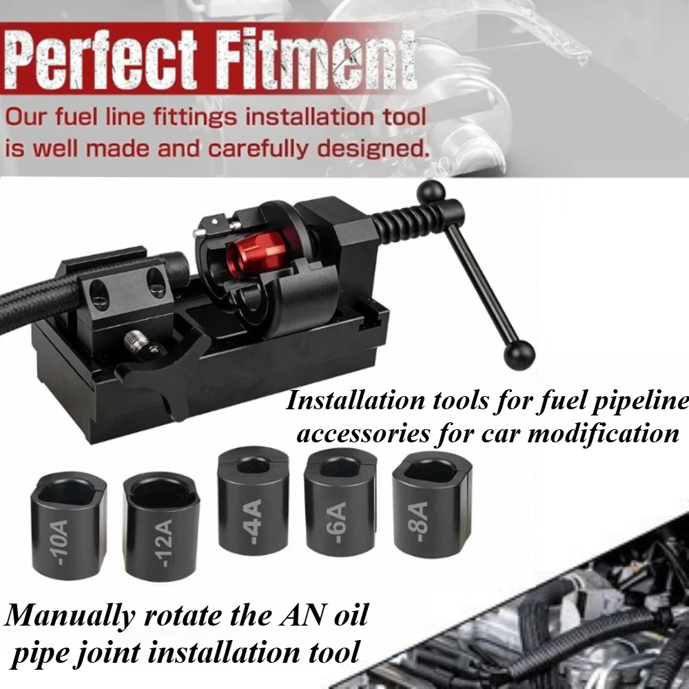 

For Performance Car Fuel Line Fitting Tool Manual Twist AN Connector Installer Removal Kit Universal Aluminum Alloy Tool Kit
