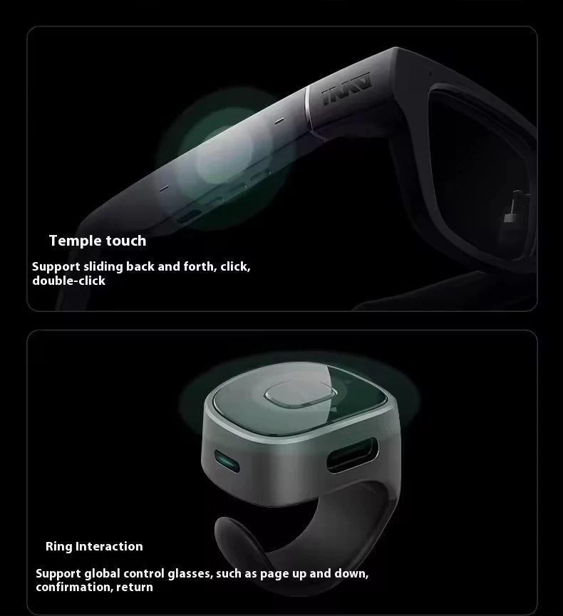 INMO GO2 traducción AR gafas inteligentes traducción en tiempo Real 40 idiomas gafas inalámbricas Bluetooth para inventos de voz viajes
