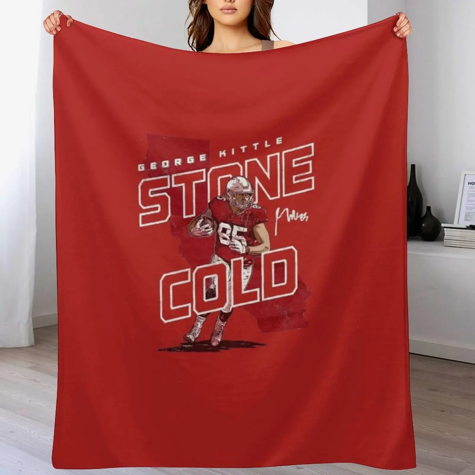 

New George Kittle stone cold Throw Blanket Stylish Warm Blanket for Living Room Bedroom