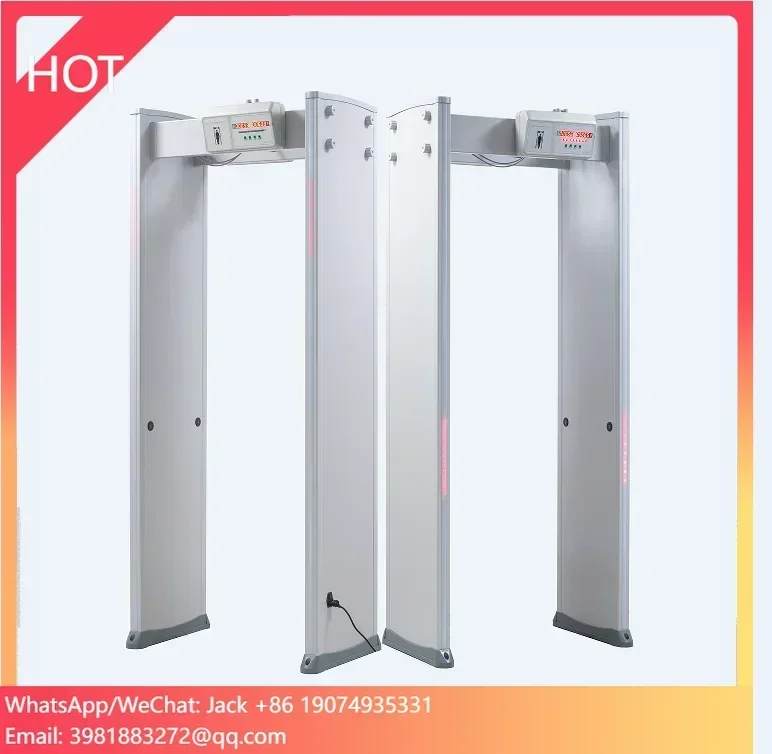 Prison Security Full Body Scanner Walk-Through Metal Detector Gate With 18-Zone Sensor For Metro Airport Train Station Screening