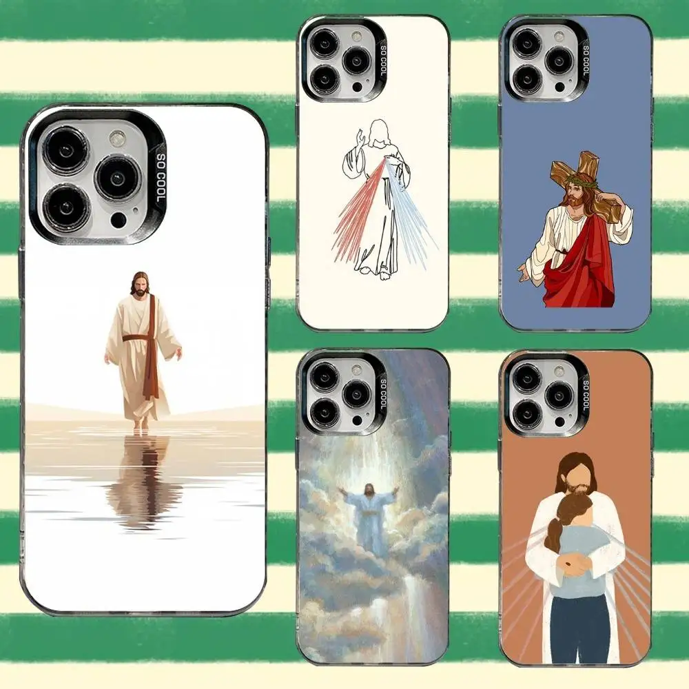 

Faith Christian Religious Jesus Phone Case For iPhone 16,15,14,13,12,11,8,7,Pro,Max,Plus,Mini,XS,SE Anti Fall Black Matte Hard
