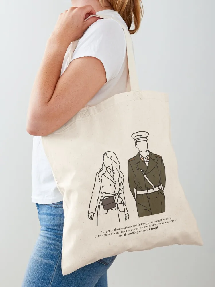 

Crash Landing on You Tote Bag ecological bags cute tote bag Handbags tote bag women