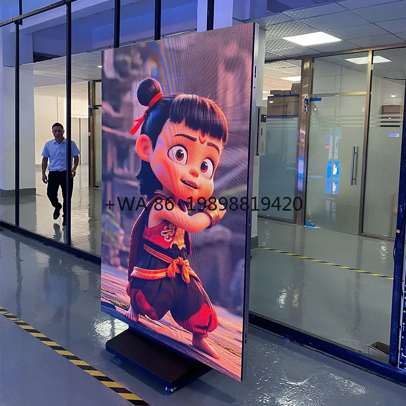 

Portable Tri-Fold LED Poster Screen Three-fold LED Poster Screen Energy Saving LED Poster Panel