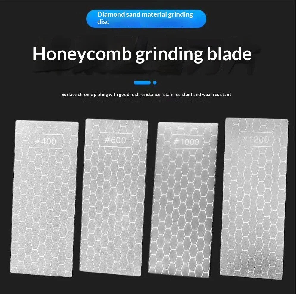 80#-3000# Electroplated Diamond Sanding Sheet with Honeycomb Pattern Sharpening Stone whetstone Kitchen Knife Grinding