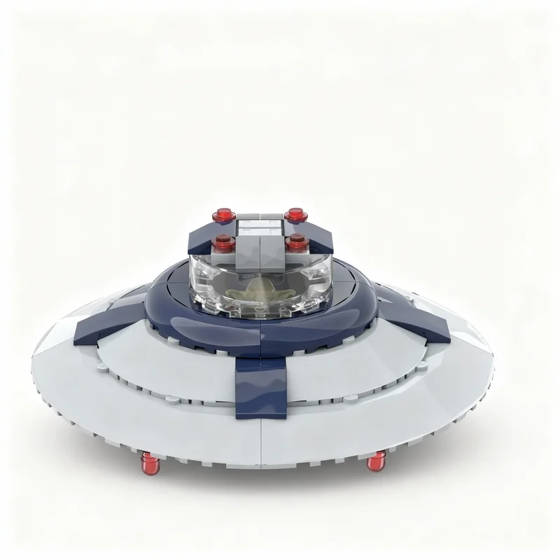 102pcs MOC UFO Flying Saucer Alternate Build Window Version Space UFO Model Building Blocks Construction Christmas Gift Toy 3D