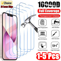 1-5Pcs Tempered Glass for IPhone 15 14 13 12 11 Pro Max Screen Protector for IPhone 12Mini 13Mini 7 8 14 Plus SE X XS XR Glass