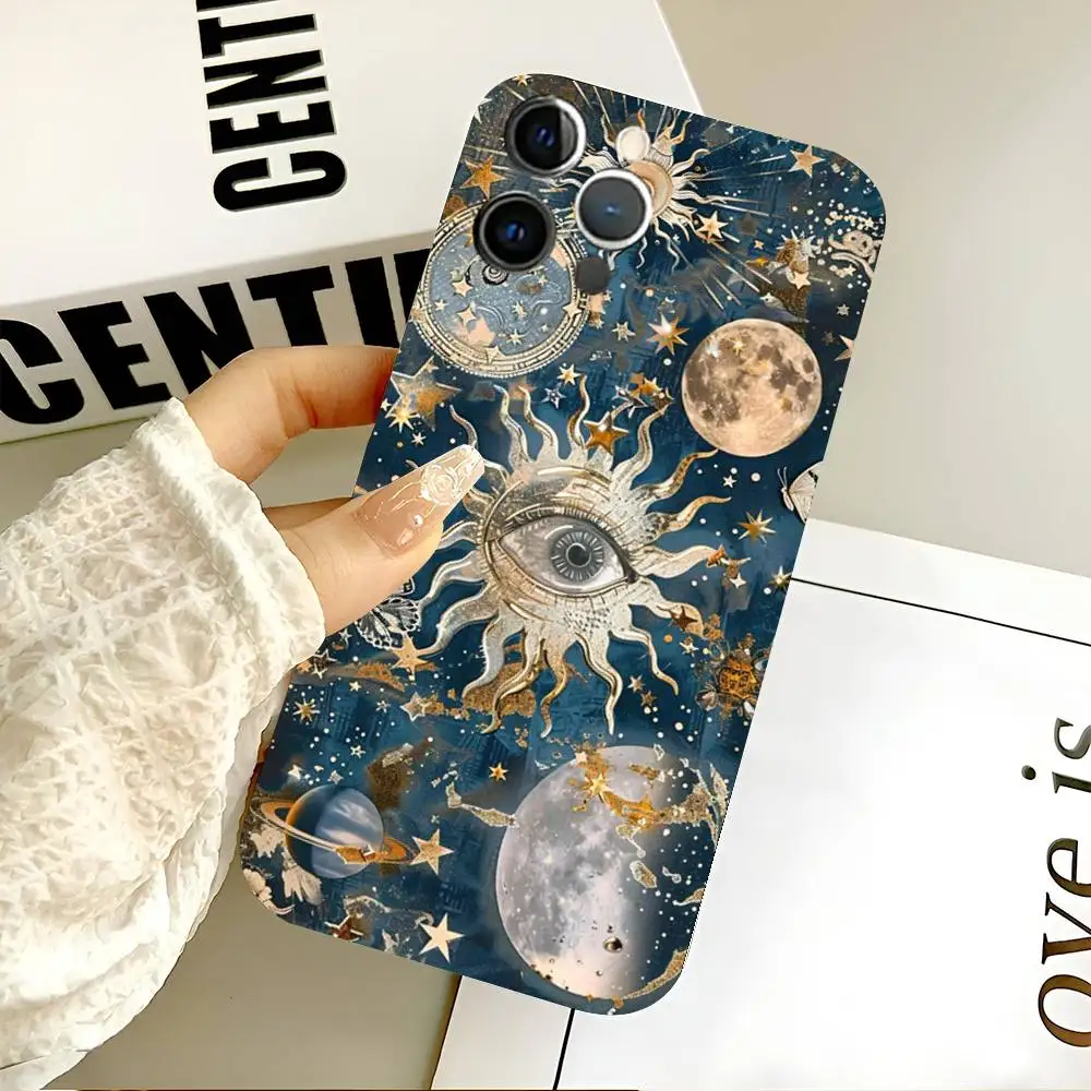 الفاخرة مجردة الشمس جراب هاتف المغناطيسي سيليكون لينة آيفون 17 16 15 14 13 12 11 زائد برو ماكس الهواء