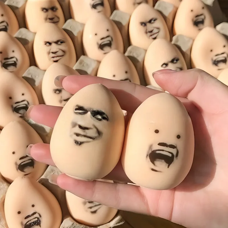 Grappige Uitdrukkingen Ei Zintuiglijke Fidget Speelgoed Langzaam Stijgen Squishy Squeeze Speelgoed voor Kinderen Handoefening Squeeze Kerstcadeaus