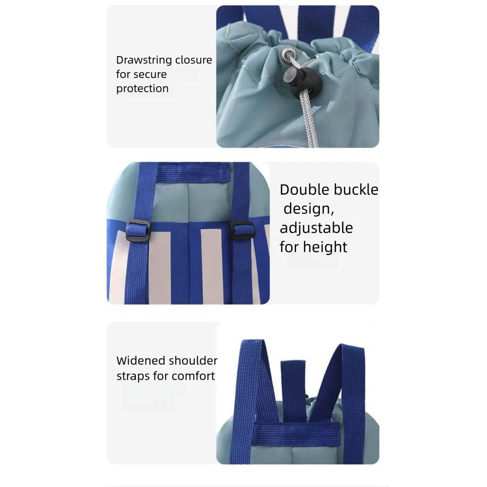 Zaino da nuoto per bambini con separazione asciutta/bagnata Borsa da spiaggia leggera di grande capacità Zaino da spiaggia impermeabile a righe
