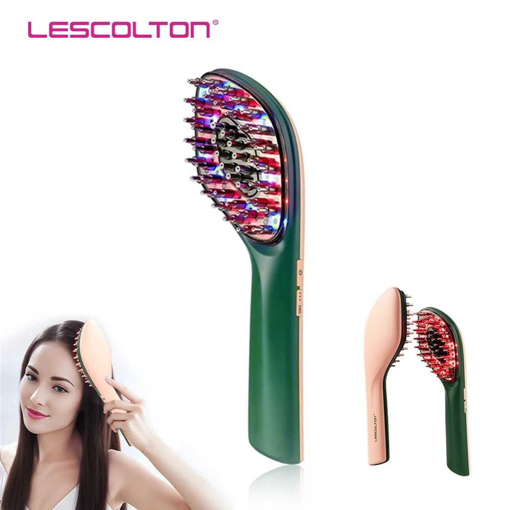 

Hair Growth Comb Electric Scalp Massager Brush EMS Anti Hair Loss Treatment for Men Women Head Massage Tool and Led Red Light
