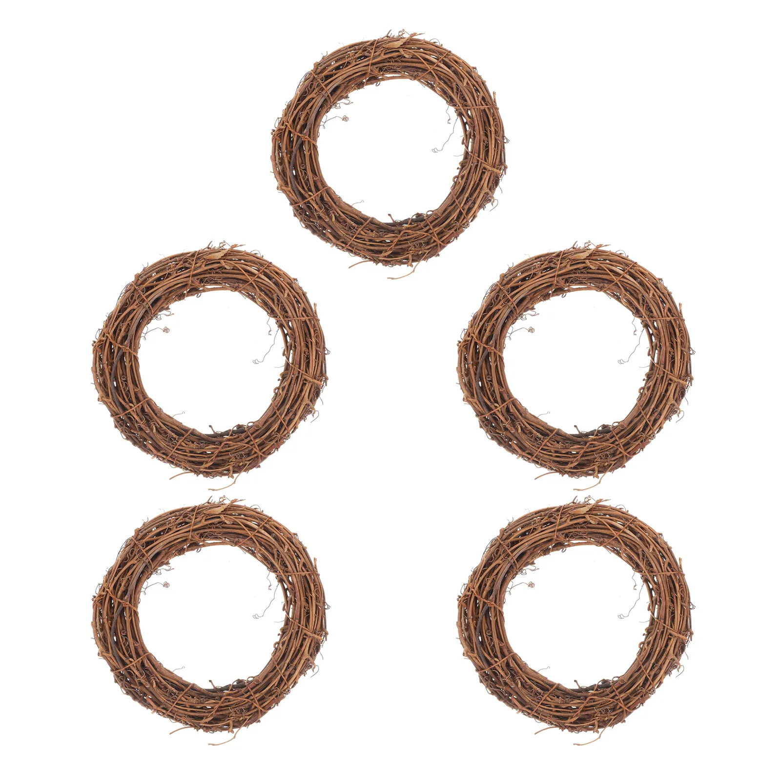 

5Pcs Rattan Wreath Safe Wonderful Craftsmanship DIY Wreath Decor Christmas Halloween Pendant DIY Garland Rattan