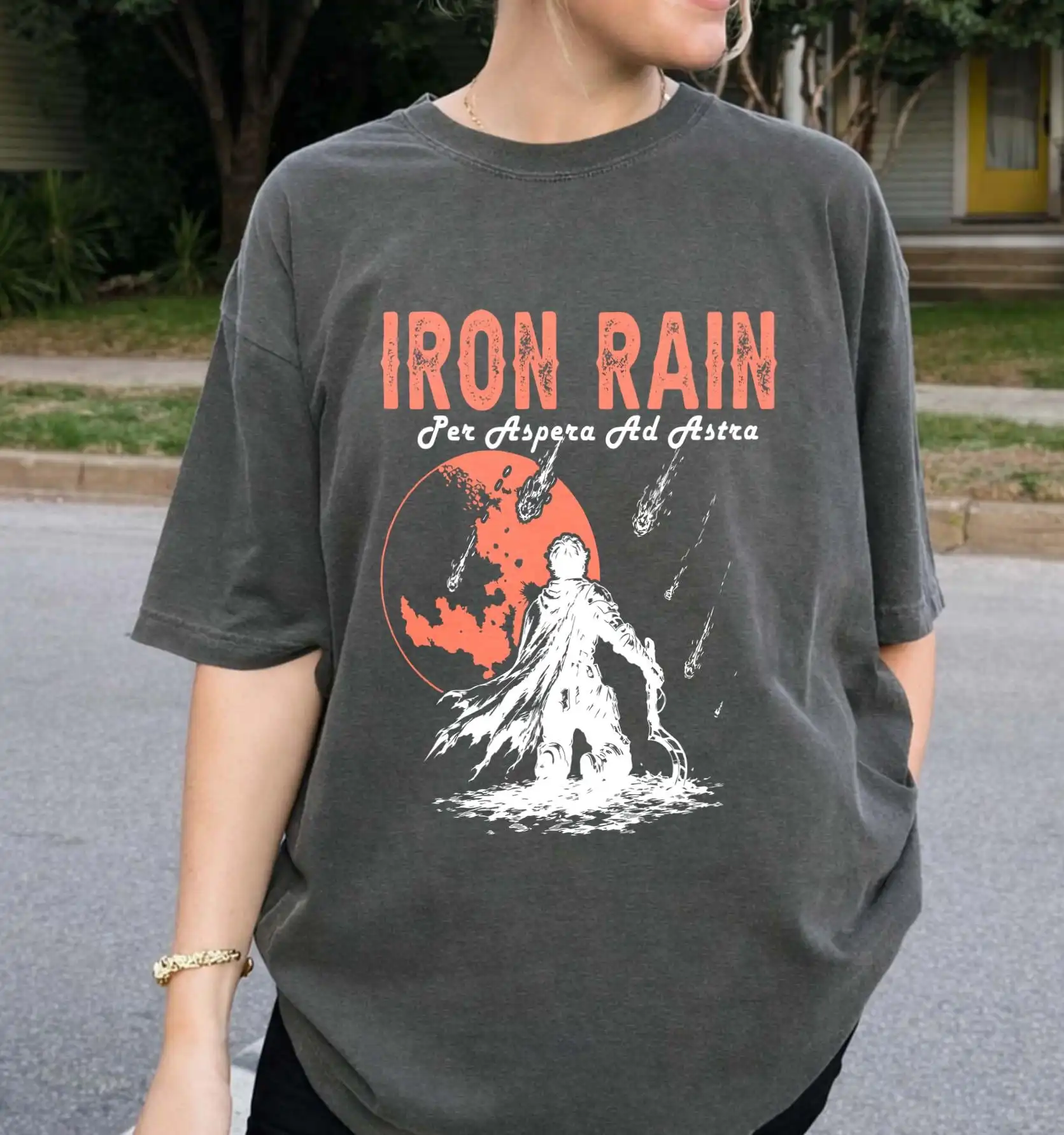 Red Rising Iron Rain Sci-Fi Comfort Shirt, Per Aspera Ad Astra, Darrow, Book Lover Gift