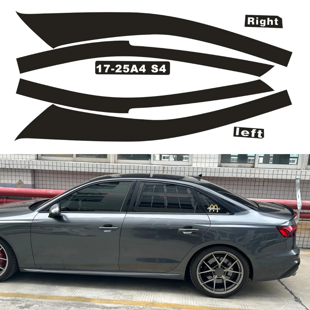 For  Audi A4 S4 2017-2025 Customized Suspended Roof Film Invisible Car Body Suit Original Vehicle Black PVC Protective Film