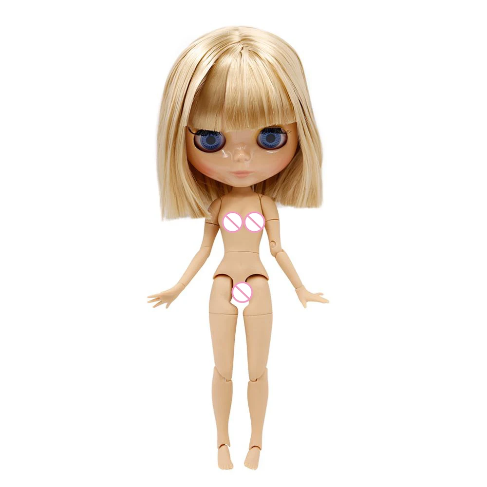 ICY DBS Blyth doll joint body short oil hair and Tan skin glossy faceblack matte face special price icy Licca toy girl gift