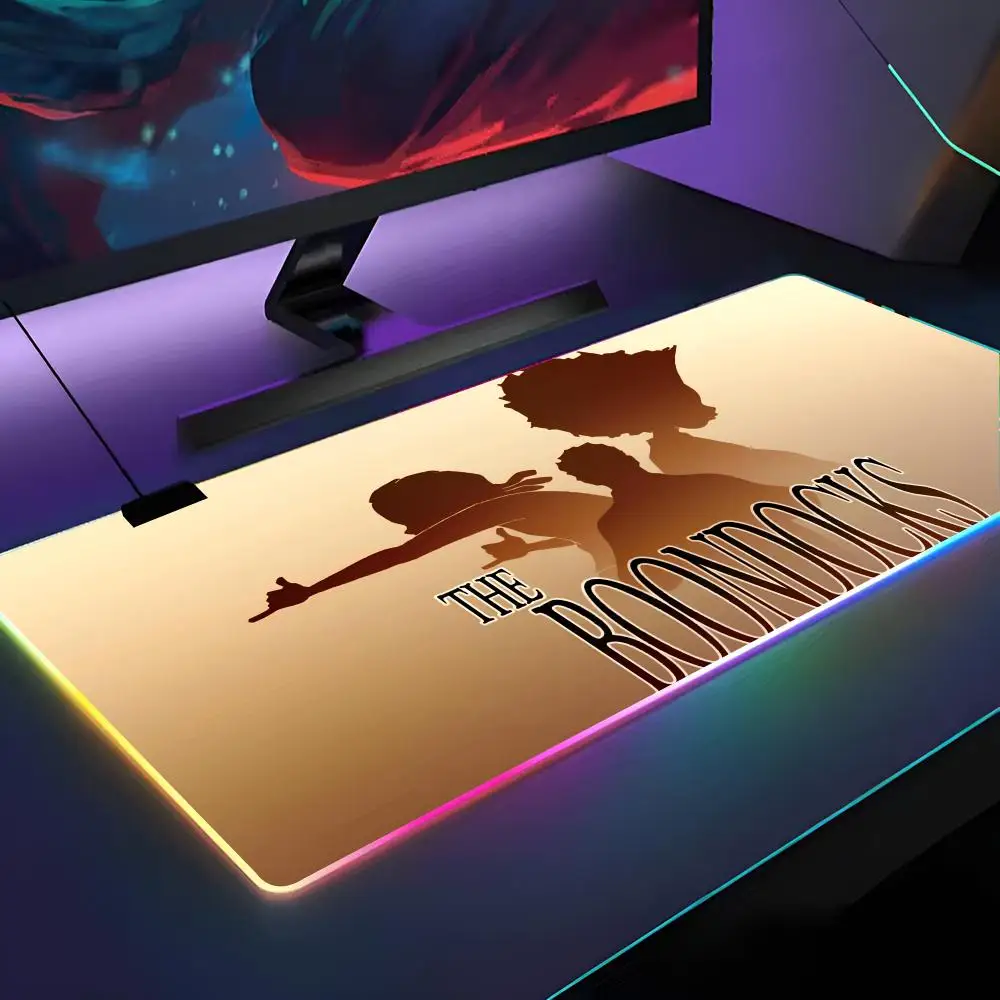 

The Boondocks Mouse Pad RGB Backlit Mouse Pad Laptop Mouse Pad Laptop Gamer Computer Desk Gaming Accessories