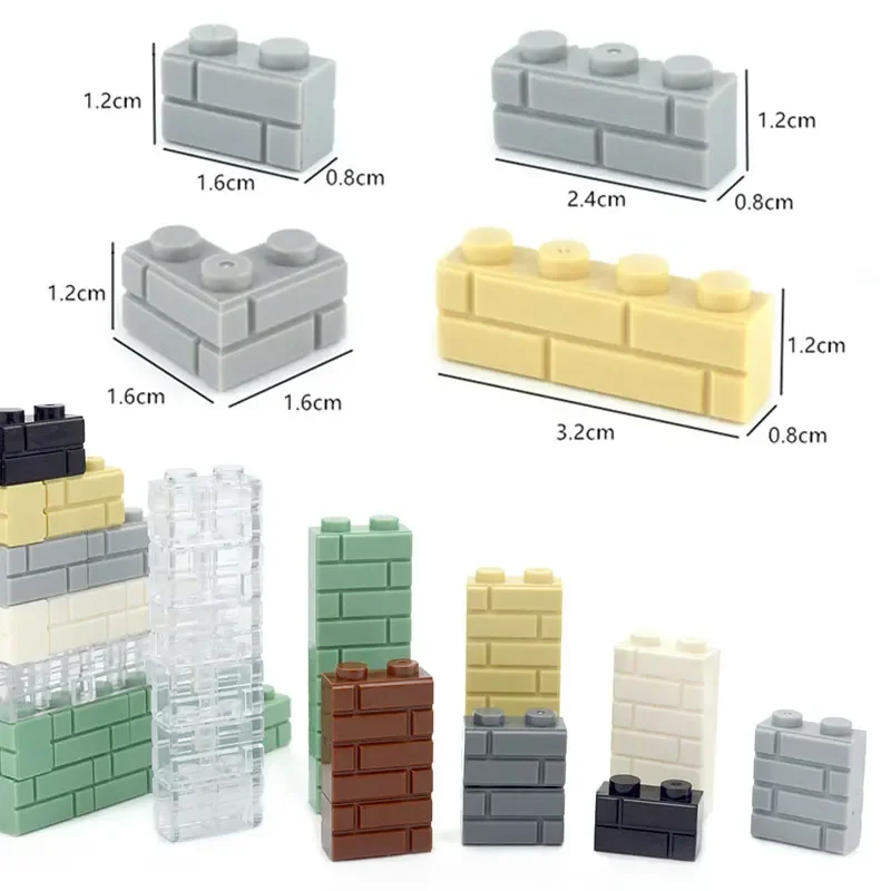 City Friends Wall Figures Bricks DIY Construction MOC Building Blocks Thick 1x2 1x3 1x4 L Dots Compatible Leduo 98283 15533