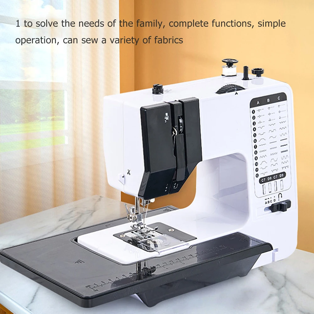 Portable Sewing Machine for BeginnersSmall Home Electric Repair Kit with 12 Stitch Presser Foot Pedal