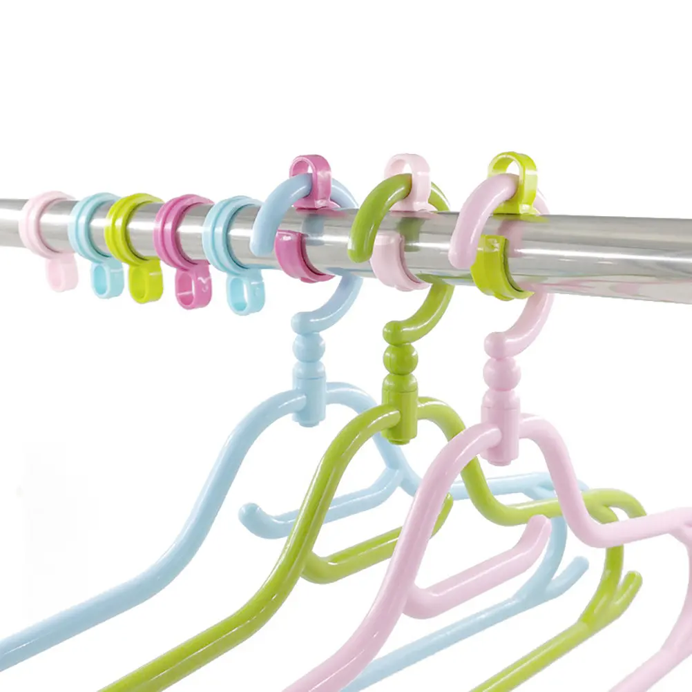 80Pcs Plastic Windproof Hooks Clothing Rod Round Hooks for Balcony Dormitory Kitchen Bathroom Travel Laundry Hanging Windproof