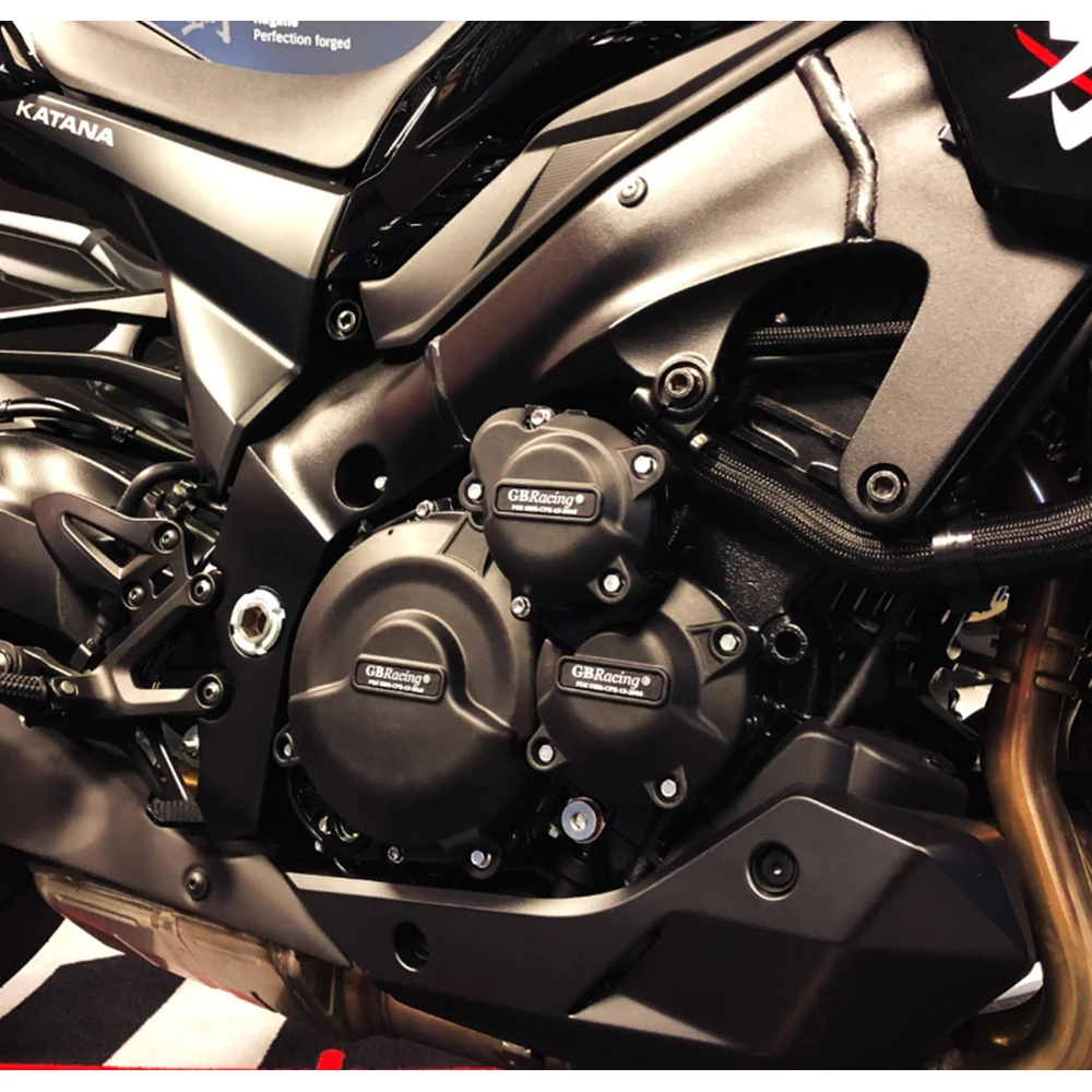 For Suzuki GSX-S1000 GSX-S1000GT GSX-S 950 & GSX-S1000F L5-M2 & KATANA L9-M2  Engine Protection Cover Carbon Fiber Texture