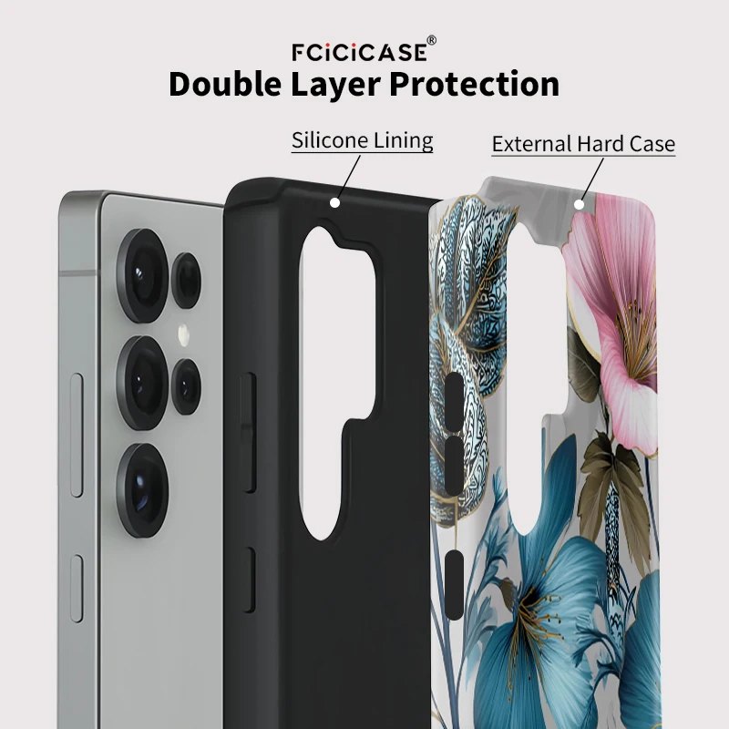 Fcicicase Für Samsung Galaxy S20 FE S23 Ultra S24 + S25 Ultra Telefon Fall Luxus Malerei Abdeckung Stoßfest Acryl Soft Cover