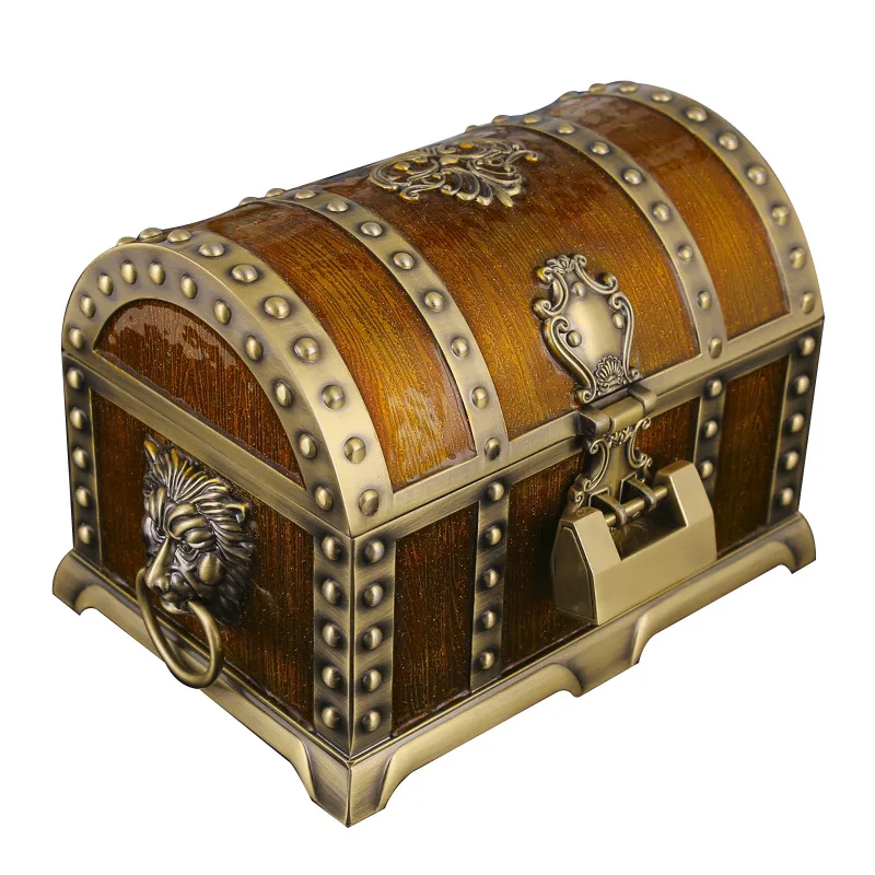 Lockable Treasure Chest, Vintage Jewelry Box, Suitcase, Small Accessory Packaging, Cosmetic Storage Box
