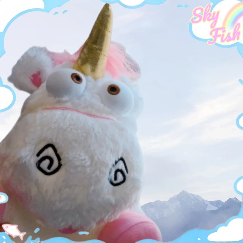 Soft Stuart Evil Unicorn Stuffed Plush Doll Portable Throw Pillow Cute Desktop Ornament Surprise Birthday Gift For Cartoon Fans