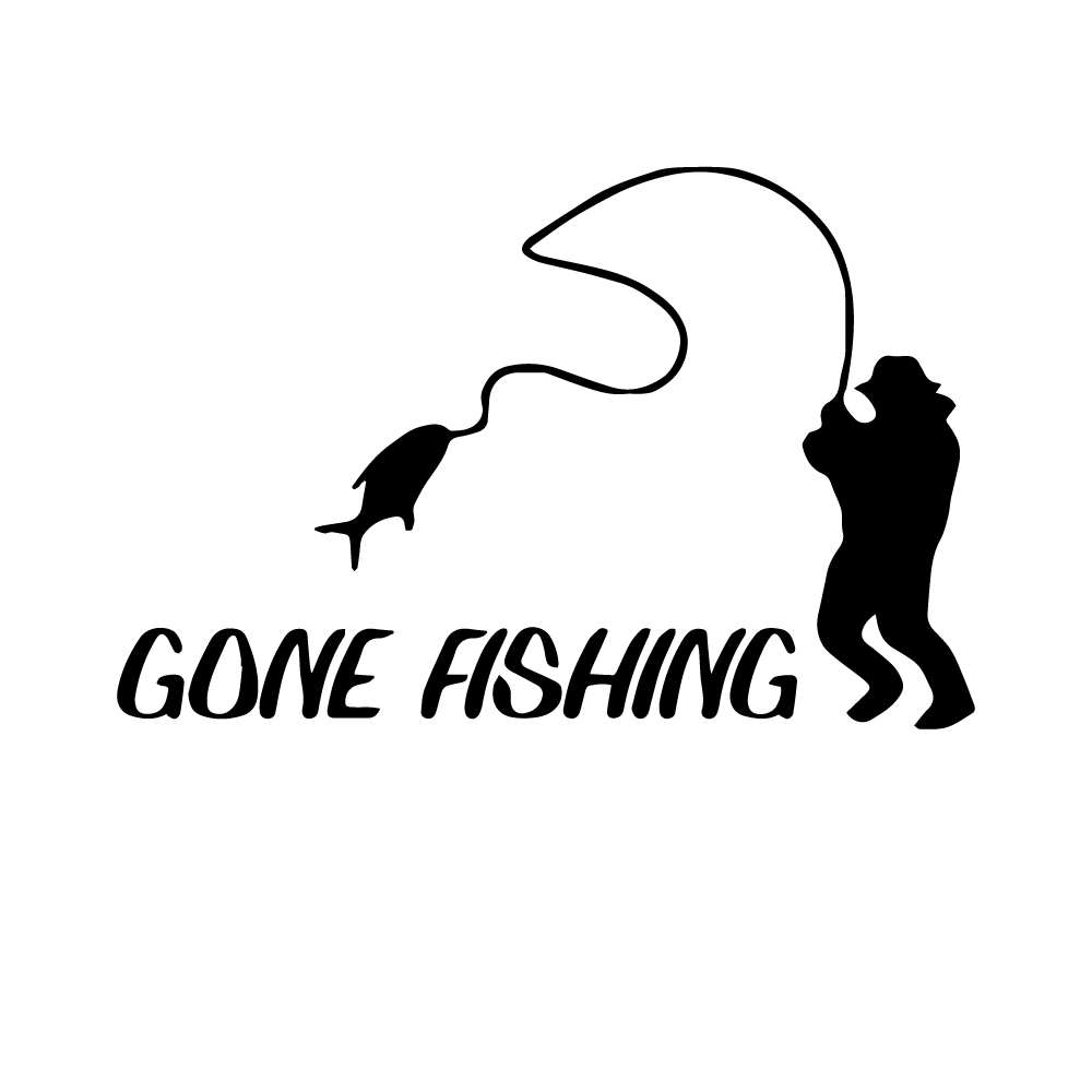 

Fishing pattern decorative car rearview mirror leisure style polyethylene material sticke 40cm