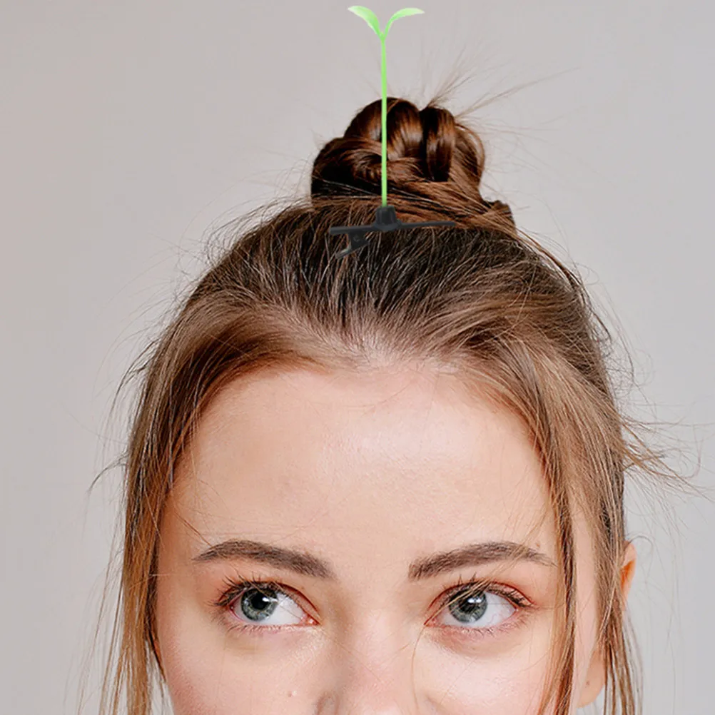 

50 шт. заколок для волос в виде ростков бобов, маленькие заколки-растения, милые аксессуары для волос в стиле каваи для девочек, женщин, детей, для школы и вечеринок