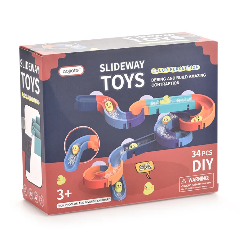 Plastic DIY Water Play Game Track and play water slide funny Bath Toys Set For Kids