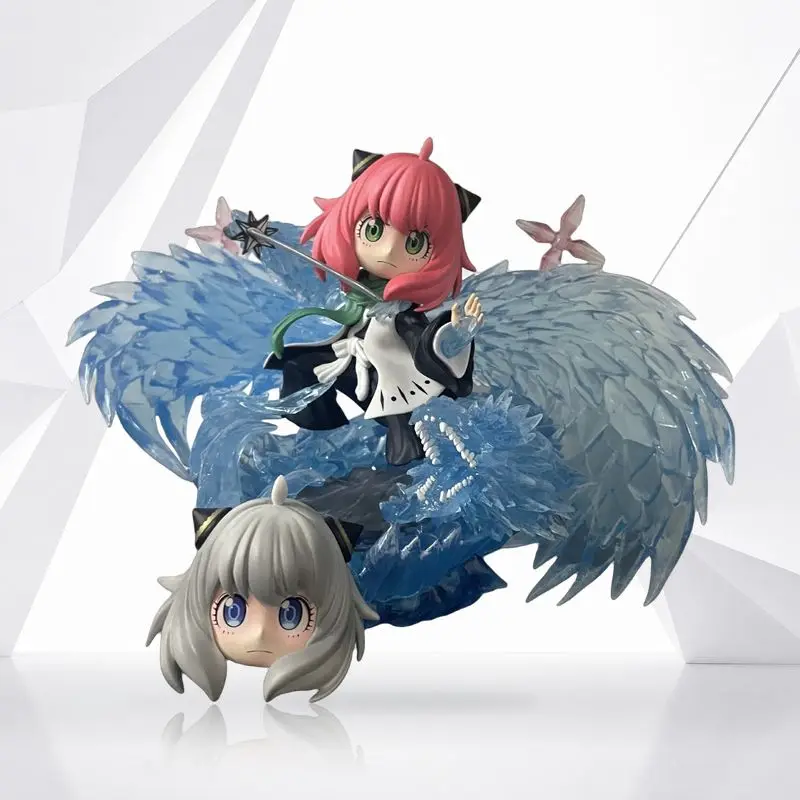 Spy x Family Anya Cosplay Figure Hitsugaya Toshiro Dual Head Anime Statue Model