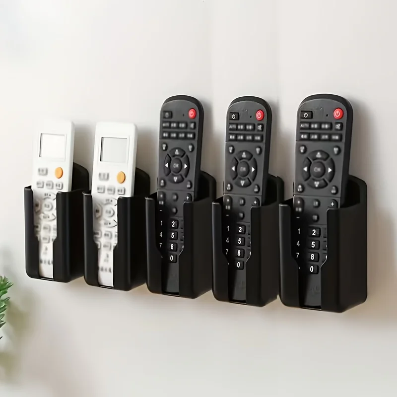 Incredibly Useful! A Set of Three Durable Plastic Wall-Mounted Remote Control Holders. A Great Helper for Organizing TV view 5