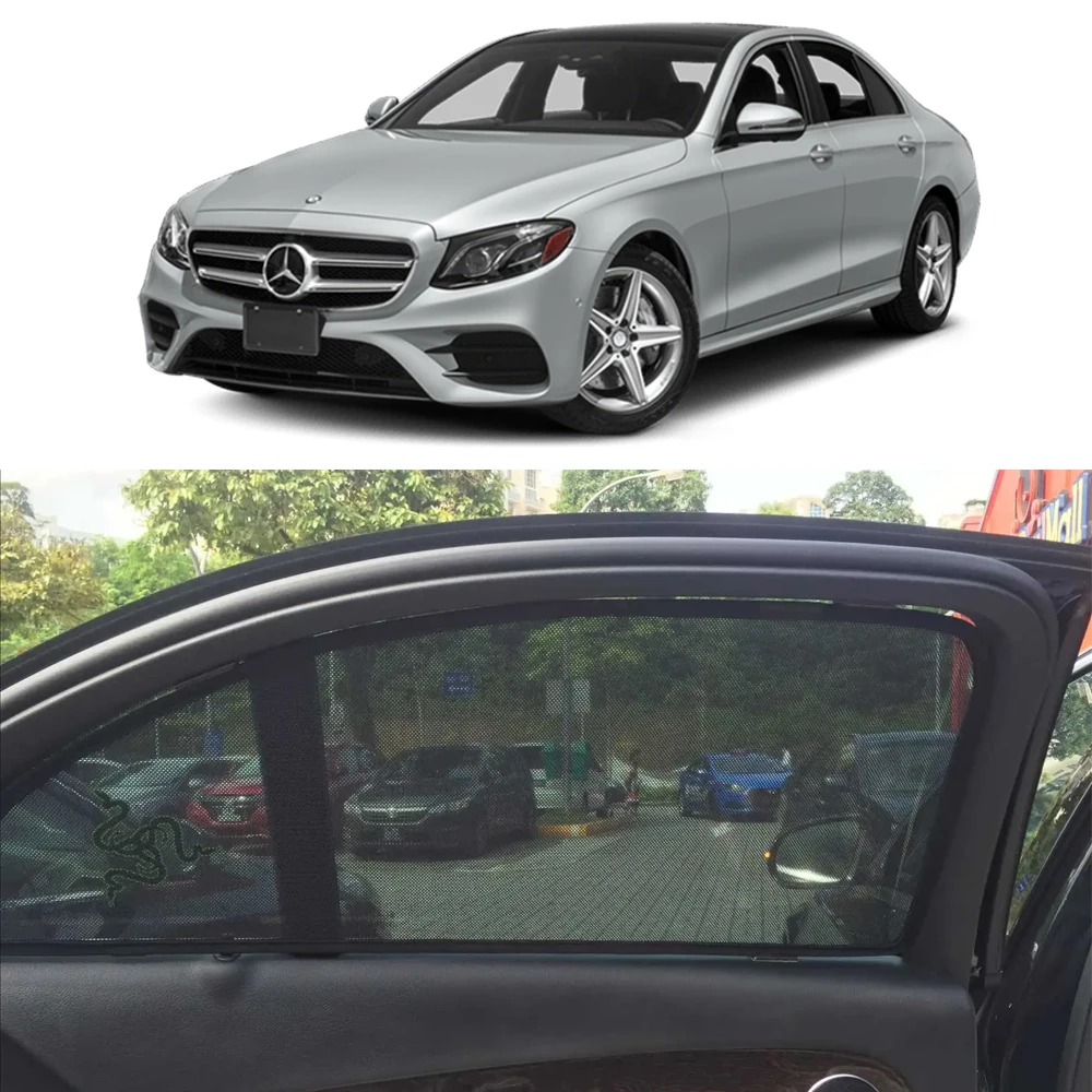 Dla Mercedes Benz E Class W213 2016-2023 Magnetyczna samochodowa osłona przeciwsłoneczna Zasłona przedniej szyby Tylna boczna osłona przeciwsłoneczna na okno dziecka